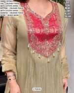 Designer Crushed Tissue Kurti Set With Dupatta