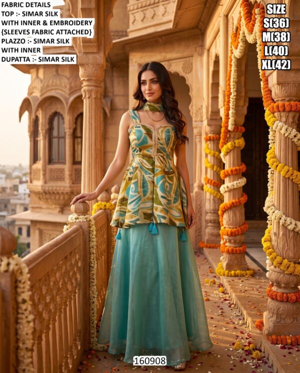Elegant Festive Palazzo Set With Dupatta