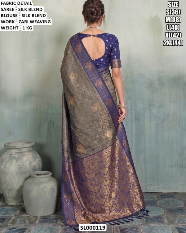 Beautiful Woven Saree With Matching Blouse