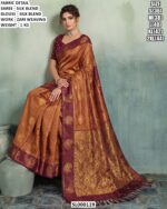 Beautiful Woven Saree With Matching Blouse