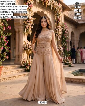 Stylish Party Wear Palazzo Dress With Designer Top