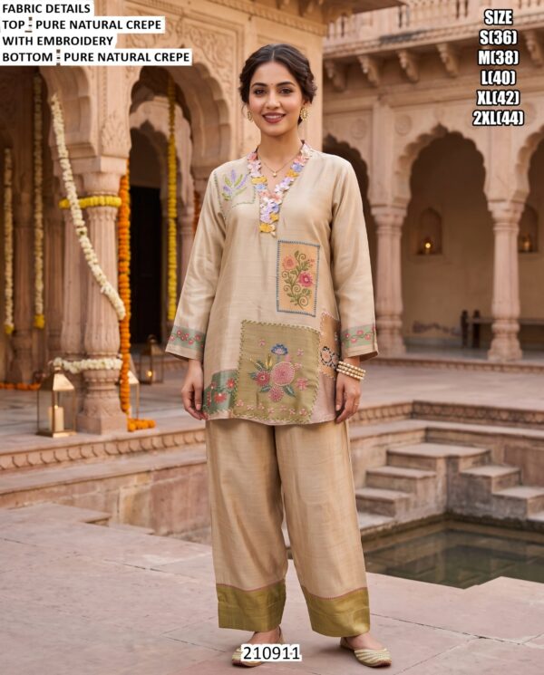 Elegant Printed And Embroidered Outfit