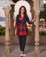 Elegant Printed And Embroidered Outfit