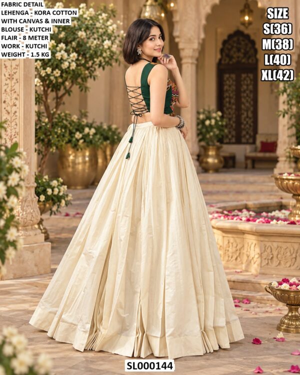 Beautiful Flared Lehenga With Kutchi Work
