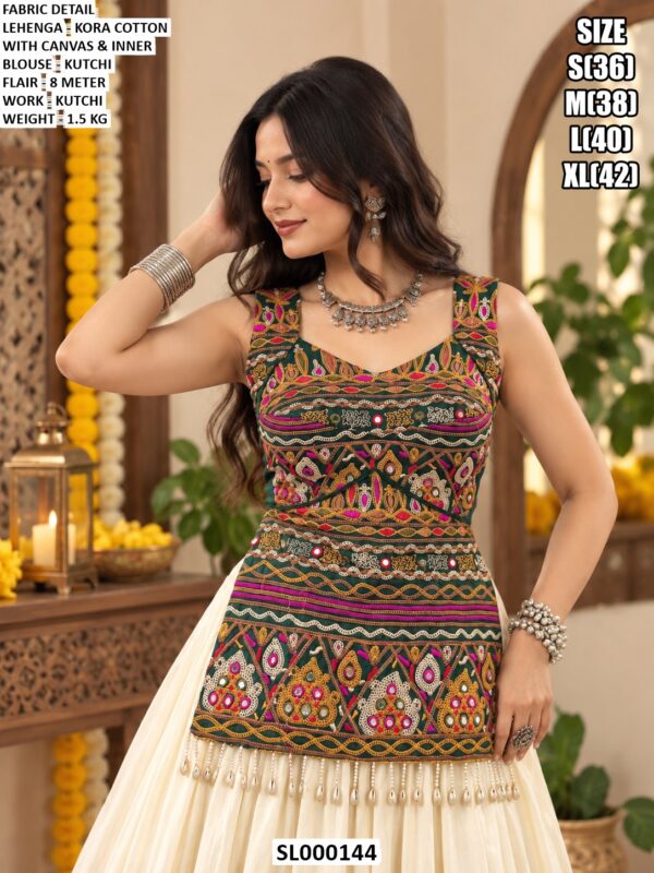 Beautiful Flared Lehenga With Kutchi Work