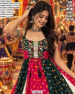 Gamthi Mirror Work Garba Lehenga For Navratri