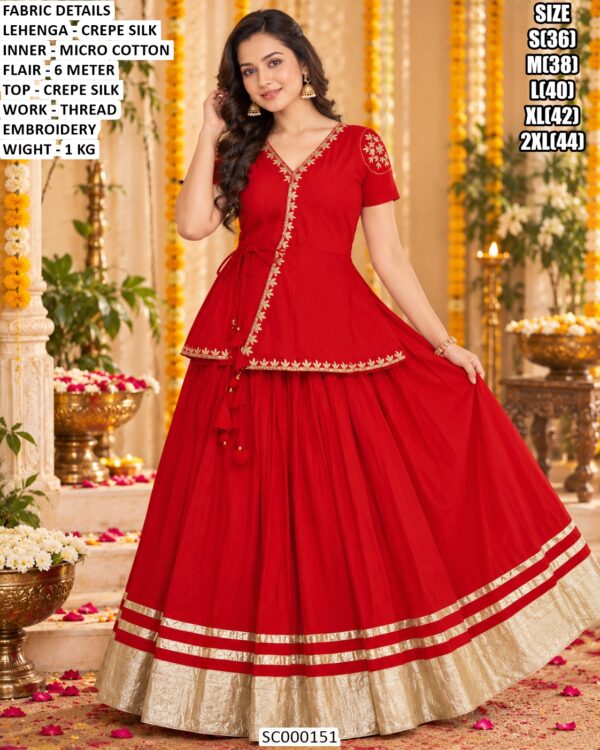 Festive Lehenga With Designer Peplum Blouse