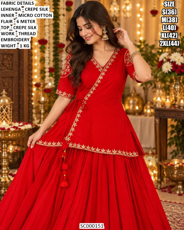 Festive Lehenga With Designer Peplum Blouse