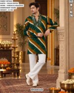 Men’s Viscose Rayon Printed Kurta With Sequence Work