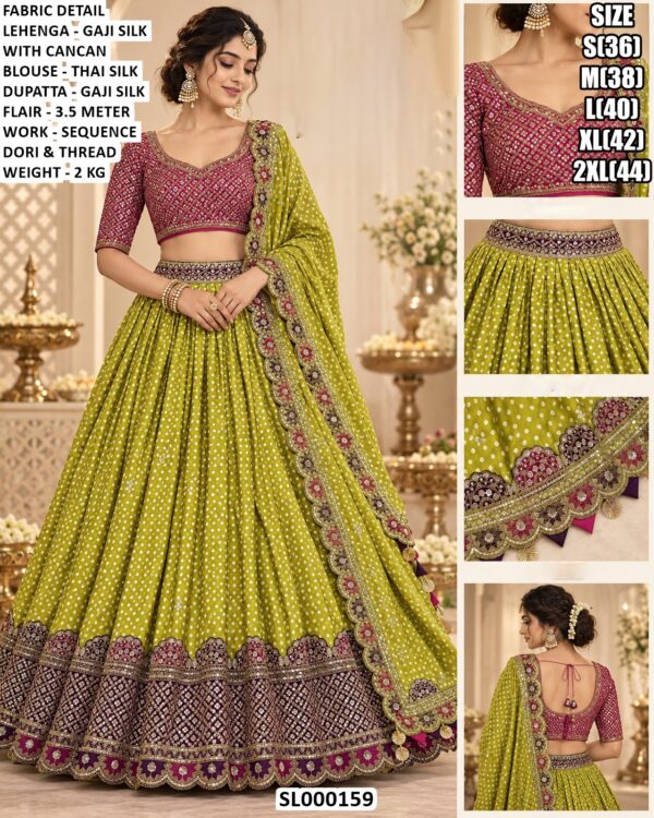 Premium Gaji Silk Lehenga Choli With Dupatta
