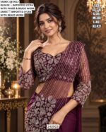 Premium Imported Lycra Saree With Beads Work