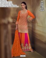 Designer Embroidered Georgette Palazzo Suit