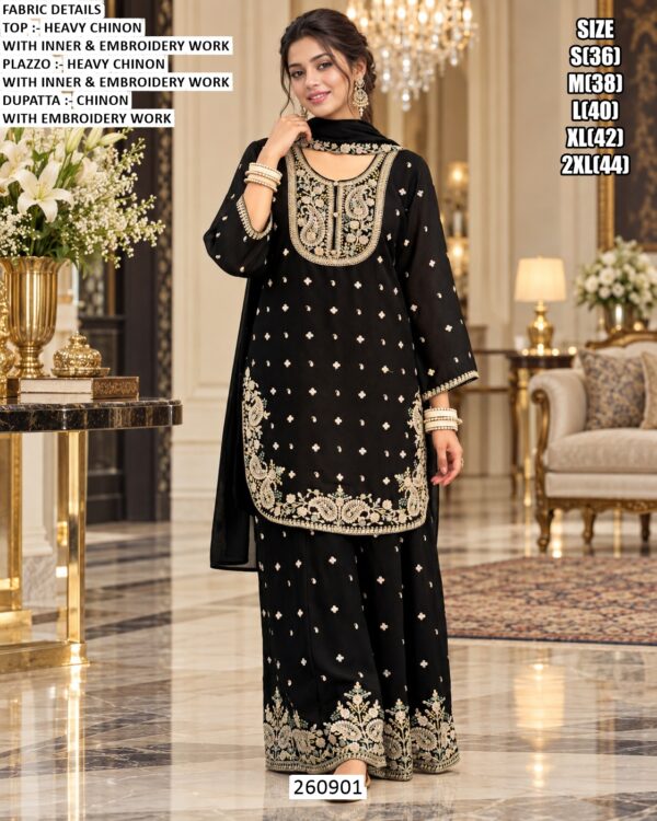 Festive Chinon Ethnic Wear Set For Women