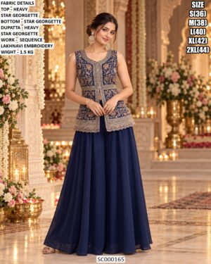 Stylish Embroidered Palazzo Set With Dupatta