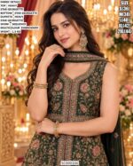 Traditional Georgette Embroidery Palazzo Set