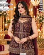 Traditional Georgette Embroidery Palazzo Set