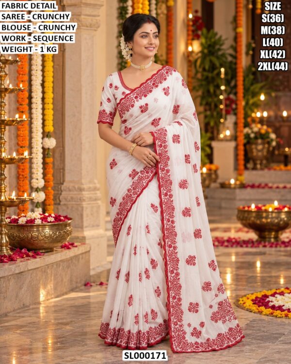 Graceful Wedding Wear Crunchy Fabric Saree