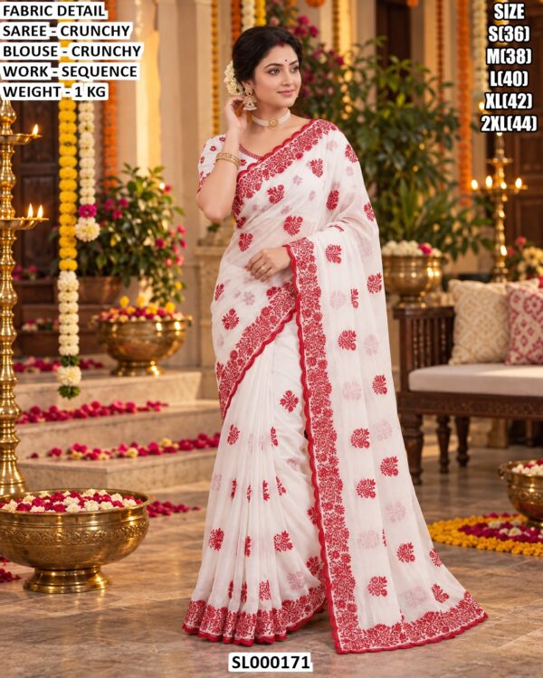 Graceful Wedding Wear Crunchy Fabric Saree