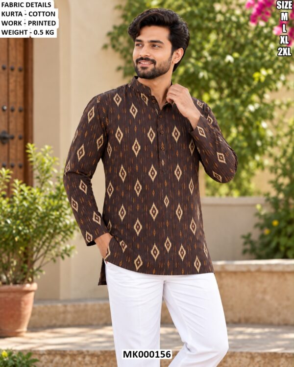 Modern Cotton Ethnic Kurta For Men