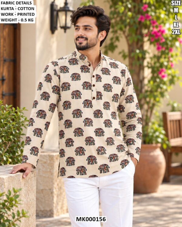 Modern Cotton Ethnic Kurta For Men