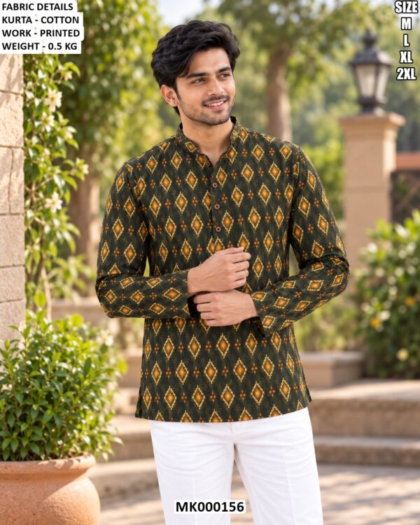 Modern Cotton Ethnic Kurta For Men