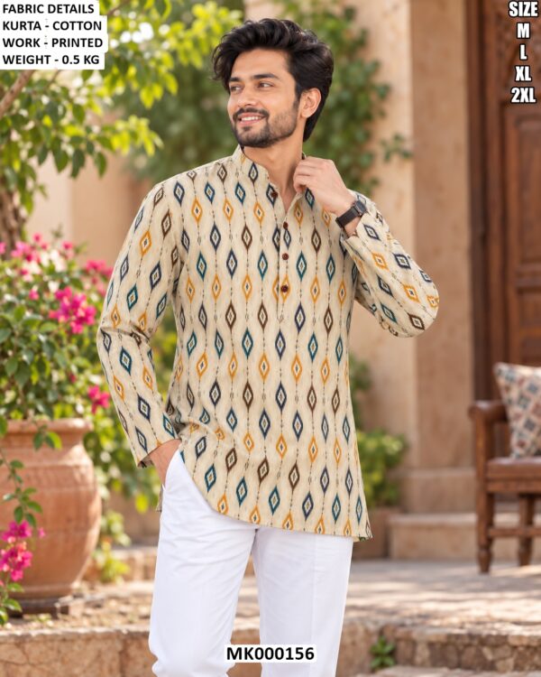 Modern Cotton Ethnic Kurta For Men