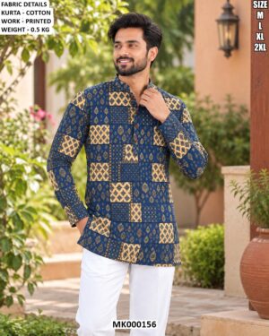 Modern Cotton Ethnic Kurta For Men