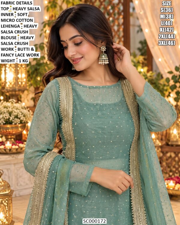 Graceful Salsa Crush Occasion Wear Lehenga
