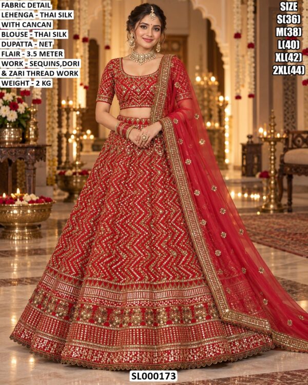 Premium Zari Thread Work Lehenga Choli Set
