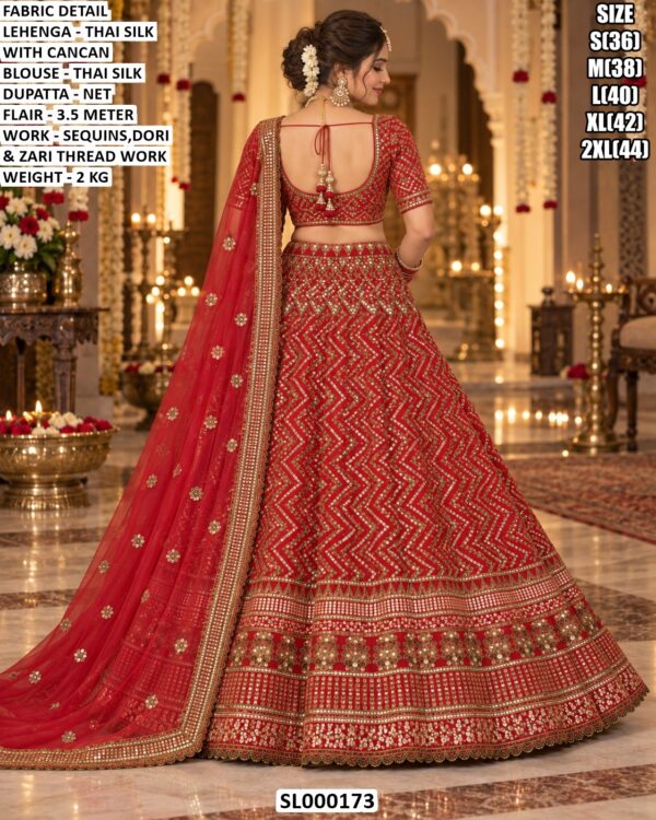 Premium Zari Thread Work Lehenga Choli Set
