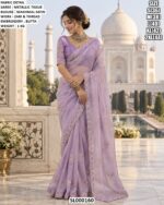 Stylish Saree With Zari And Thread Embroidery