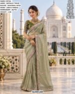 Stylish Saree With Zari And Thread Embroidery