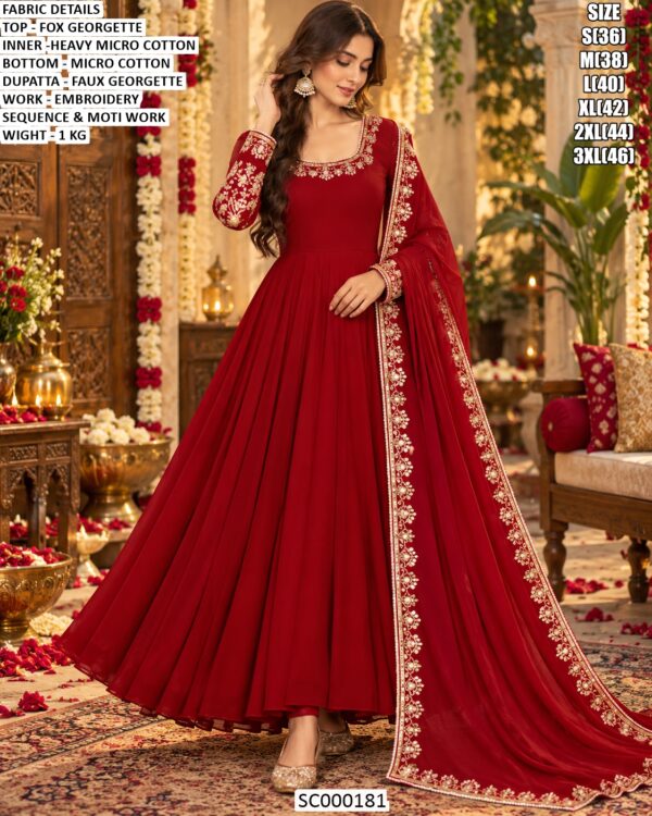 Elegant Wedding Function Georgette Anarkali