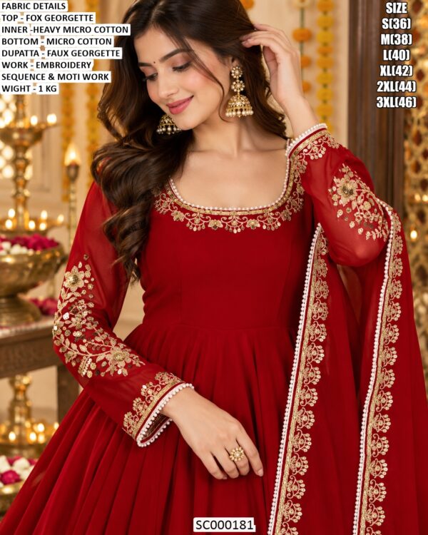 Elegant Wedding Function Georgette Anarkali