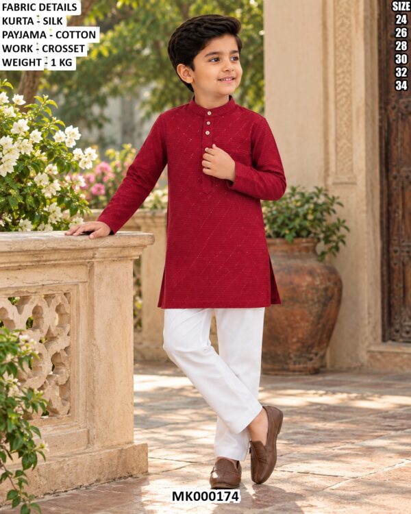 Classic Boys Ethnic Kurta With Cotton Pajama
