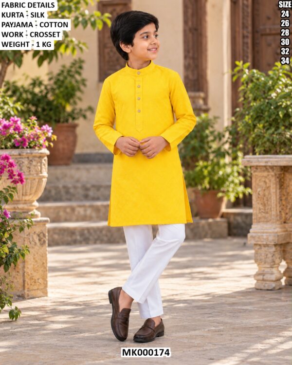 Classic Boys Ethnic Kurta With Cotton Pajama