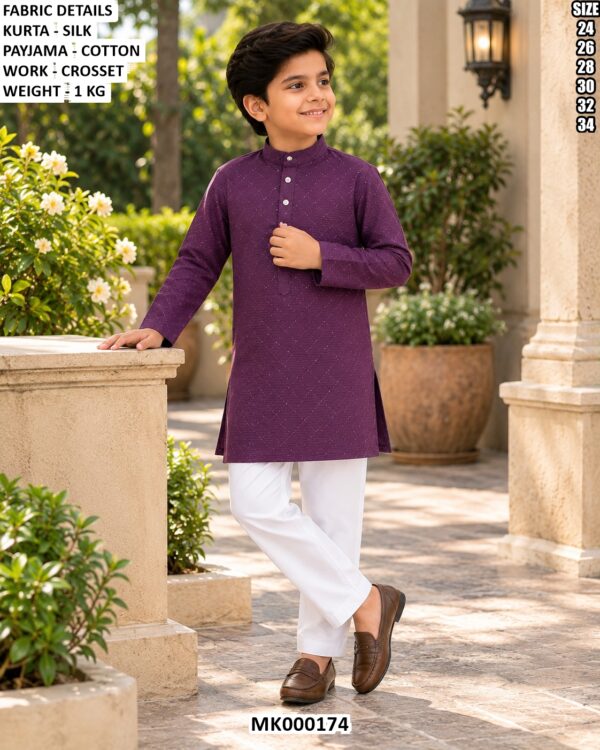 Classic Boys Ethnic Kurta With Cotton Pajama