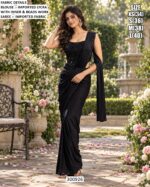 Designer Imported Saree With Beads Work Blouse