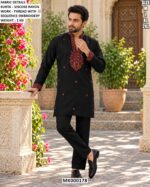 Modern Men’s Kurta With Thread Embroidery