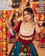 Printed Garba Lehenga Choli With Tassel Details