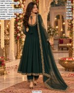 Elegant Three Piece Suit With Embroidered Neckline