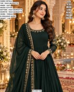 Elegant Three Piece Suit With Embroidered Neckline