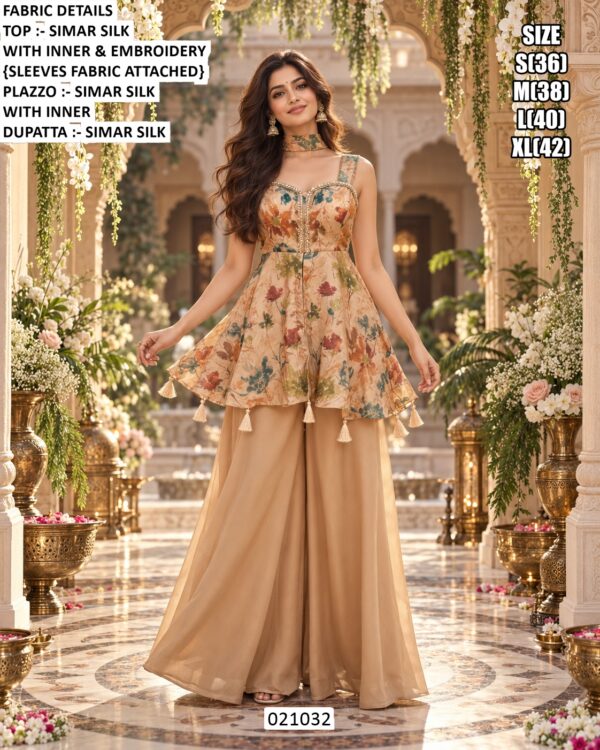 Designer Indo Western Palazzo Set For Women