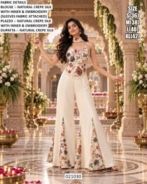 Designer Indo Western Palazzo Set For Women