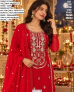 Embroidered Three Piece Sharara Set For Functions