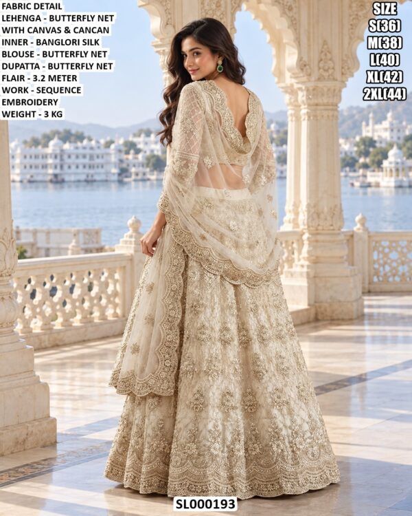 Wedding Wear Net Lehenga With Detailed Blouse