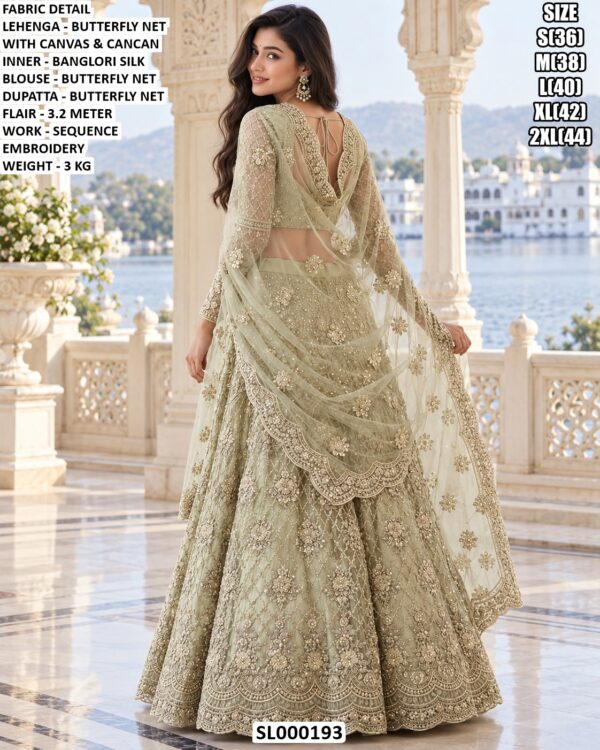 Wedding Wear Net Lehenga With Detailed Blouse