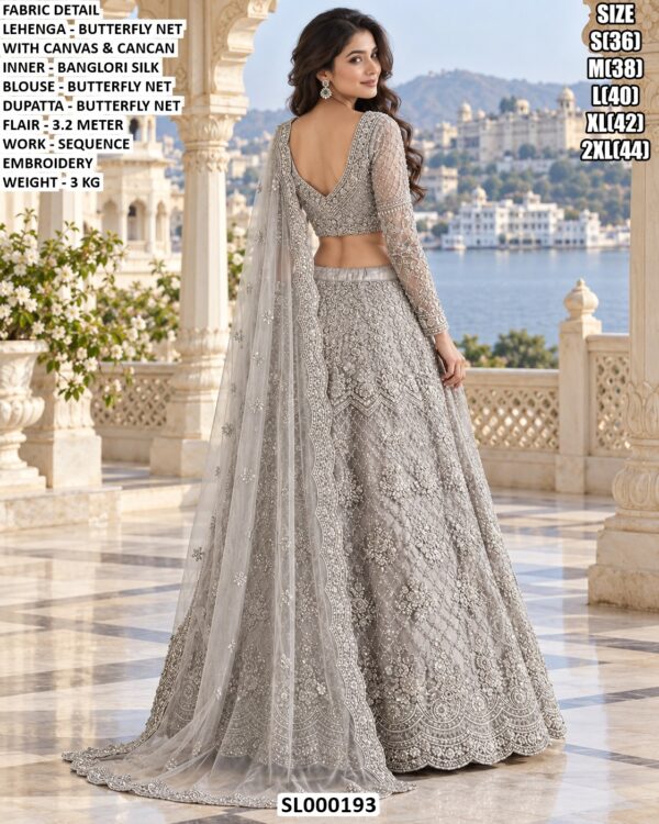 Wedding Wear Net Lehenga With Detailed Blouse