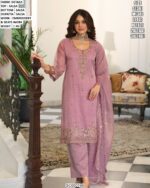 Premium Embroidered Three Piece Suit Set