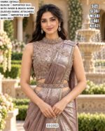 Elegant Beads Work Saree With Designer Blouse